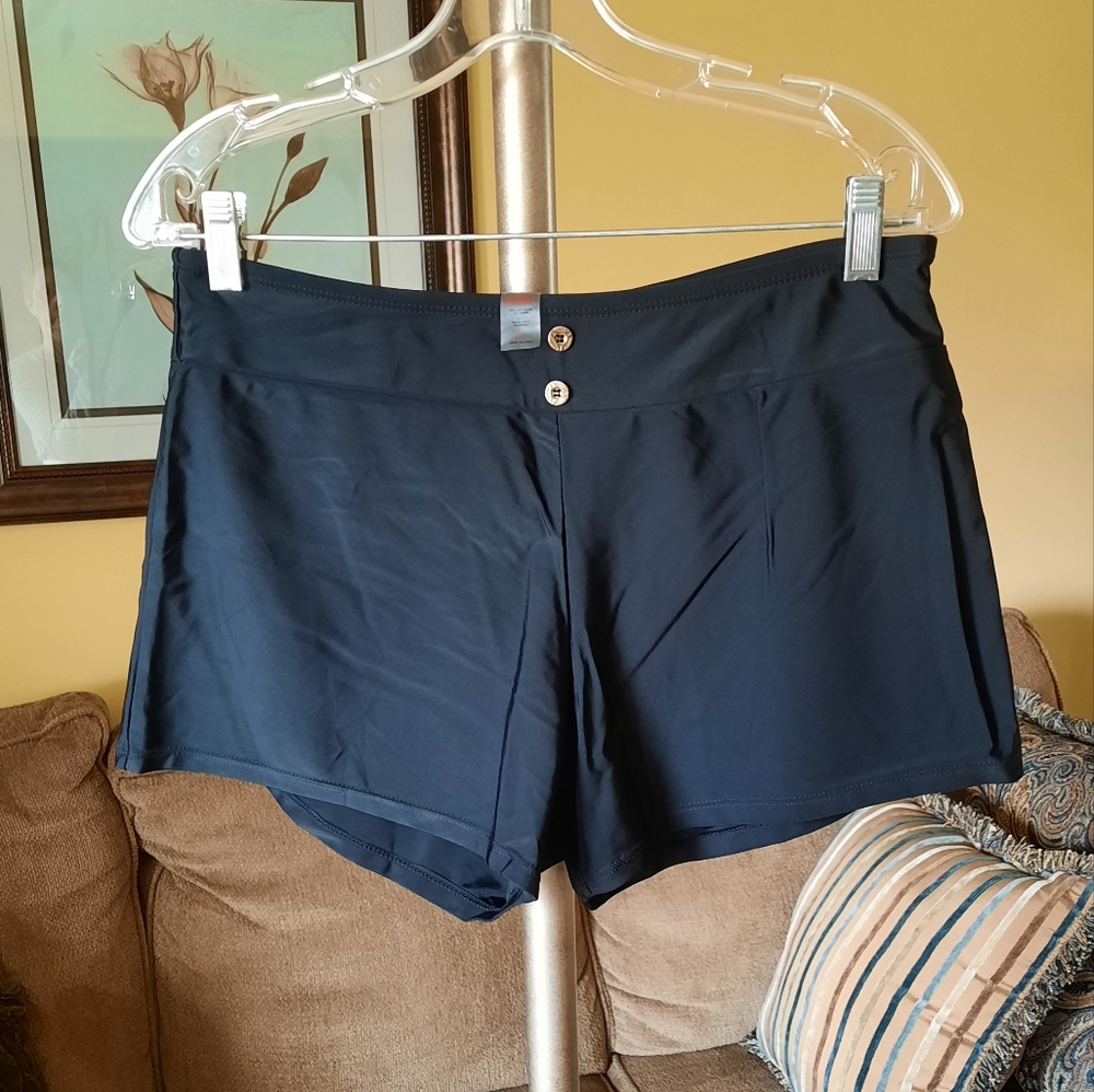 NWOT Women's Black Swim Shorts